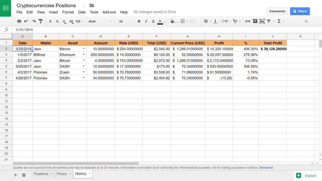 bitcoin investment spreadsheet